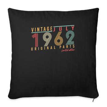 On the occasion of his 60th birthday in 1962 July - Sofa pillowcase 17,3'' x 17,3'' (45 x 45 cm) - black - Front