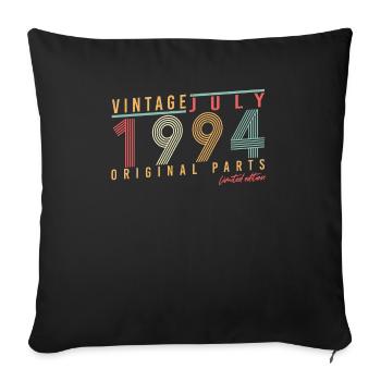 Baujahr 1994 Im Juli - Sofakissenbezug 45 x 45 cm - Schwarz - Vorne
