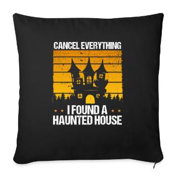 Ghost Hunter a trouvé une maison hantée Ghost Hunting - Housse de coussin décorative 45 x 45 cm - noir - Devant