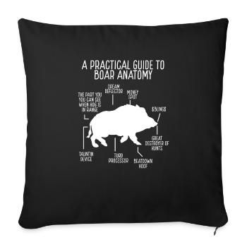 Hog Hunting of Boar Hunter Hog Removal Technician - Sofakissenbezug 45 x 45 cm - Schwarz - Vorne