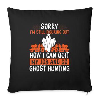 Ghost Hunting Kite for Ghost Hunting Ghost Hunter - Sofa pillowcase 17,3'' x 17,3'' (45 x 45 cm) - black - Front