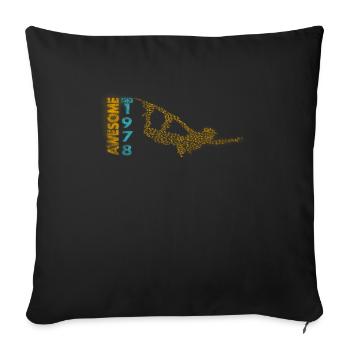Awesome since 1969. Wakeboard Lifestyle - Sofa pillowcase 17,3'' x 17,3'' (45 x 45 cm) - black - Front