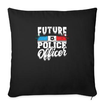 Future Police Officer My Career - Correctional - Sofa pillowcase 17,3'' x 17,3'' (45 x 45 cm) - black - Front