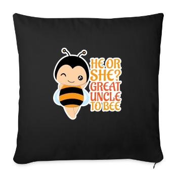 Il ou elle grand-oncle à bee grand-oncle - Housse de coussin décorative 45 x 45 cm - noir - Devant