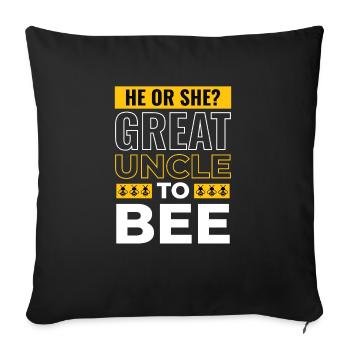 Il ou elle grand-oncle à bee grand-oncle - Housse de coussin décorative 45 x 45 cm - noir - Devant