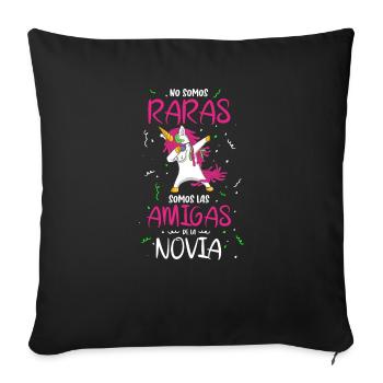 No Somos Raros Somos Los Amigas Del Novia - Housse de coussin décorative 45 x 45 cm - noir - Devant