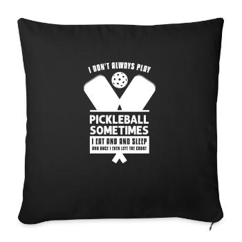 Amateurs de pickleball Drôle de pickleball - Housse de coussin décorative 45 x 45 cm - noir - Devant