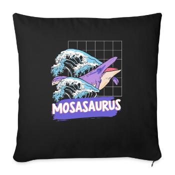 Mosasaurus Dino Future Paleontologist Dinosaur - Sofa pillowcase 17,3'' x 17,3'' (45 x 45 cm) - black - Front