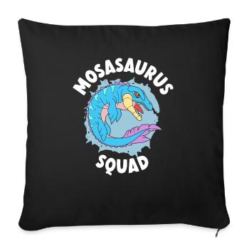 Mosasaurus Squad Dino Paléontologue Dinosaure - Housse de coussin décorative 45 x 45 cm - noir - Devant