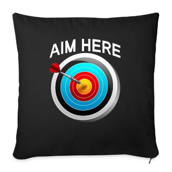 Herren Dart Spieler Score Alter Mann Hundred - Sofakissenbezug 45 x 45 cm - Schwarz - Vorne