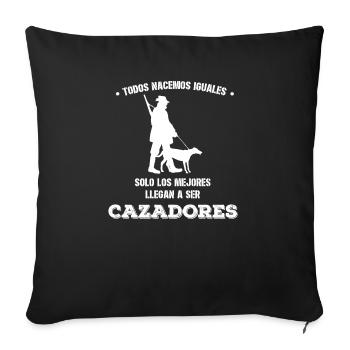 Iguales Solo Los Mejores Llegan A Ser Cazadores - Housse de coussin décorative 45 x 45 cm - noir - Devant