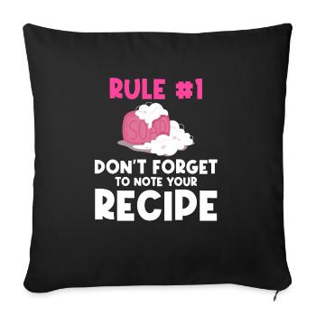 Don't Forget To Note Your Recipe - Soap Making - Sofakissenbezug 45 x 45 cm - Schwarz - Vorne