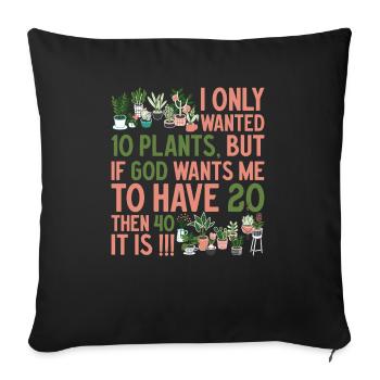 Vintage J’adore mon jardin planter Gartenar - Housse de coussin décorative 45 x 45 cm - noir - Devant