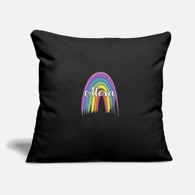 ALEXA Rainbow Cursive Housse de coussin décorative 45 x 45 cm