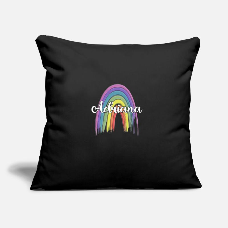 ADRIANA Rainbow Cursive Sofakissenbezug 45 x 45 cm