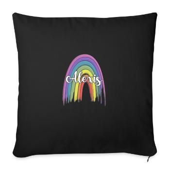 ALEXIS Rainbow Cursive - Sofa pillowcase 17,3'' x 17,3'' (45 x 45 cm) - black - Front