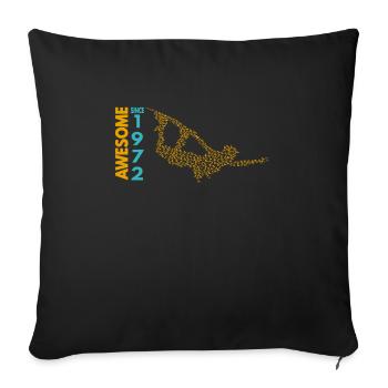 Awesome since 1972. Wakeboard Lifestyle - Sofakissenbezug 45 x 45 cm - Schwarz - Vorne