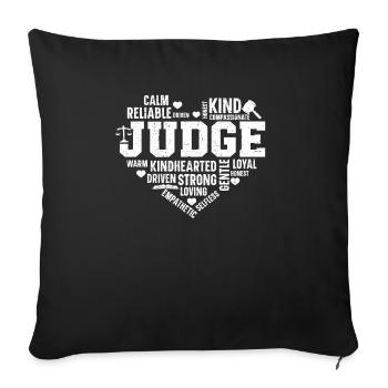 Meilleur juge de tous les temps Avocat Système de justice - Housse de coussin décorative 45 x 45 cm - noir - Devant
