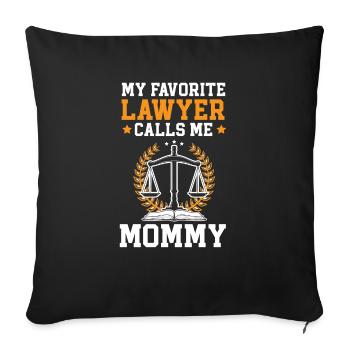 Mon avocat préféré m’appelle maman meilleure maman de tous les temps - Housse de coussin décorative 45 x 45 cm - noir - Devant
