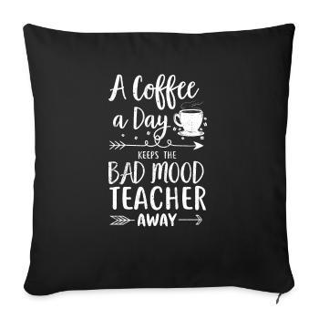 Teacher Tshirt 2ème année Formation des enseignants École des enseignants - Housse de coussin décorative 45 x 45 cm - noir - Devant