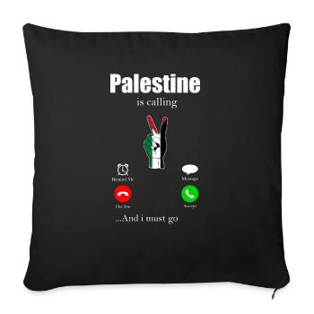 Palestine Gift Free Palestine Gaza Strip - Sofa pillowcase 17,3'' x 17,3'' (45 x 45 cm) - black - Front