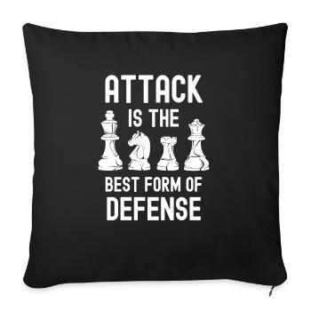 Chess Tshirt Chessboard Checkmate Chess Game - Sofa pillowcase 17,3'' x 17,3'' (45 x 45 cm) - black - Front