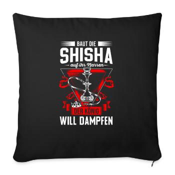 Shisha Gift pour Hookah Hookah Hookah Bar Pipe - Housse de coussin décorative 45 x 45 cm - noir - Devant