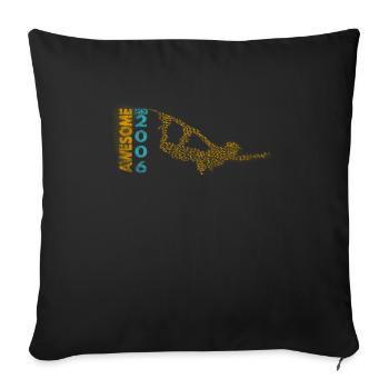 Awesome since 2006. Wakeboard Lifestyle - Sofa pillowcase 17,3'' x 17,3'' (45 x 45 cm) - black - Front