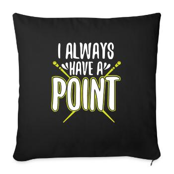 Acupuncture Always A Point - Sofa pillowcase 17,3'' x 17,3'' (45 x 45 cm) - black - Front