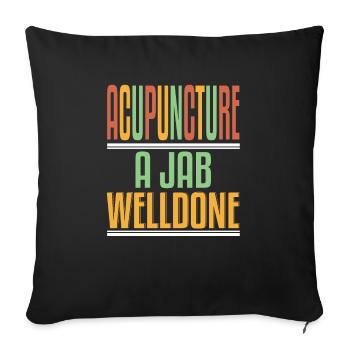 Acupuncture Jab Welldone - Sofa pillowcase 17,3'' x 17,3'' (45 x 45 cm) - black - Front