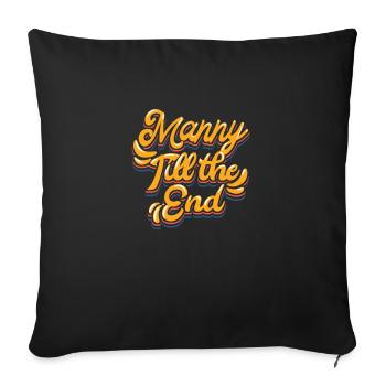 Vêtements de skateboard Manny Till The End - Housse de coussin décorative 45 x 45 cm - noir - Devant