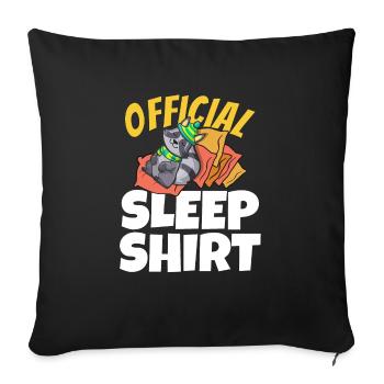 Cadeau de raton laveur Sweet Sleep - Housse de coussin décorative 45 x 45 cm - noir - Devant