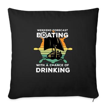 Cadeau à boire boots - Housse de coussin décorative 45 x 45 cm - noir - Devant