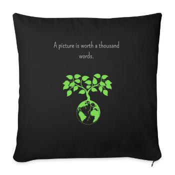 A picture is worth a thousand words - Housse de coussin décorative 45 x 45 cm - noir - Devant