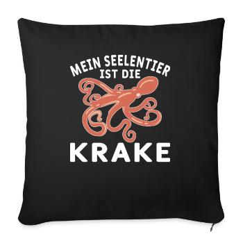 Meeresbiologe Kraken Meeresforscher Oktopus - Sofakissenbezug 45 x 45 cm - Schwarz - Vorne