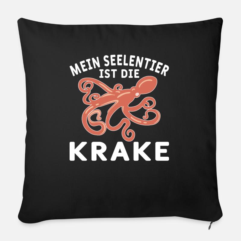 Meeresbiologe Kraken Meeresforscher Oktopus - Sofakissenbezug 45 x 45 cm - Schwarz