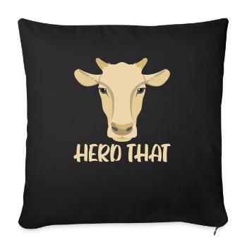 Herd That Cow Whisperer Cow Farming Animal Farmer - Sofa pillowcase 17,3'' x 17,3'' (45 x 45 cm) - black - Front