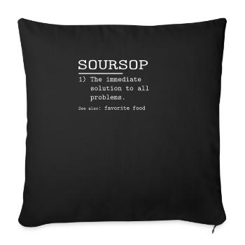 Soursop Funny Soursop Lover Present - Sofakissenbezug 45 x 45 cm - Schwarz - Vorne