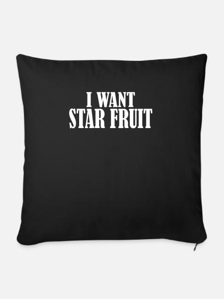 I want star fruit - Sofakissenbezug 45 x 45 cm - Schwarz