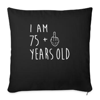 75 Birthday Gift T-Shirt Idea - Sofakissenbezug 45 x 45 cm - Schwarz - Vorne