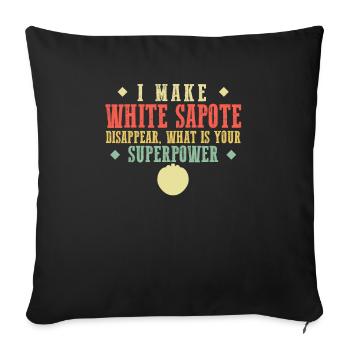White Sapote retro food - Sofakissenbezug 45 x 45 cm - Schwarz - Vorne