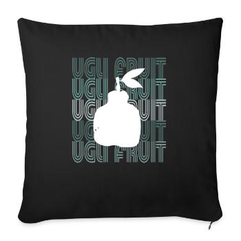 Ugli Fruit Lover Present, Jamaican Tangelo, Ugli F - Sofakissenbezug 45 x 45 cm - Schwarz - Vorne