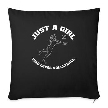 Volleyball Volleyball Player Girls Beach Volleyball - Sofa pillowcase 17,3'' x 17,3'' (45 x 45 cm) - black - Front