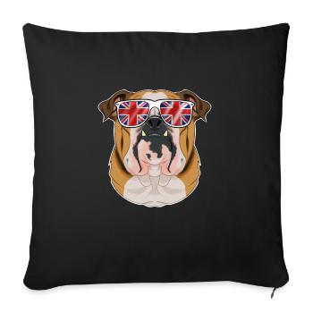Deutsch Bulldog UK Lunettes de soleil I Deutsch Flag I - Housse de coussin décorative 45 x 45 cm - noir - Devant