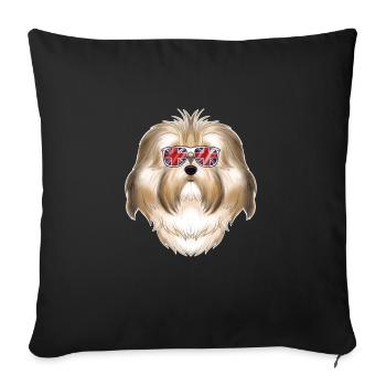 Lunettes de soleil havanaises I Deutsch Flag I Union Jack - Housse de coussin décorative 45 x 45 cm - noir - Devant