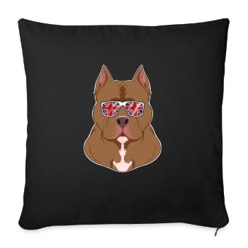 Pitbull UK Sunglasses I Deutsch Flag I Union Jack - Sofa pillowcase 17,3'' x 17,3'' (45 x 45 cm) - black - Front