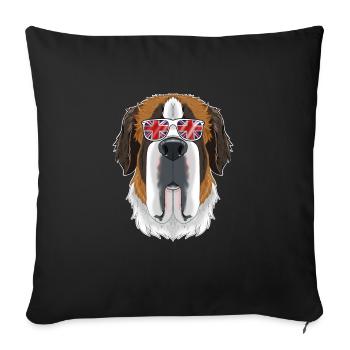 Saint Bernard UK Lunettes de soleil I Deutsch Flag I - Housse de coussin décorative 45 x 45 cm - noir - Devant
