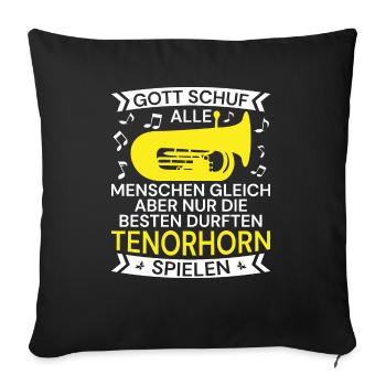 Tenorhorn Blechblasinstrument Musikinstrument - Sofakissenbezug 45 x 45 cm - Schwarz - Vorne