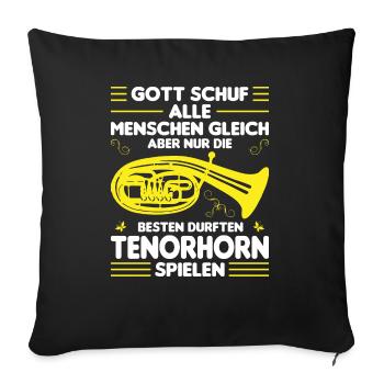 Tenorhorn Blechblasinstrument Musikinstrument - Sofakissenbezug 45 x 45 cm - Schwarz - Vorne