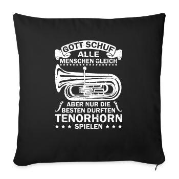 Tenorhorn Blechblasinstrument Musikinstrument - Sofakissenbezug 45 x 45 cm - Schwarz - Vorne